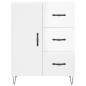 vidaXL Aparador de madera contrachapada blanco brillante 69,5x34x90 cm vidaXL Aparador de madera contrachapada blanco brillante 69,5x34x90 cm