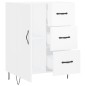 vidaXL Aparador de madera contrachapada blanco brillante 69,5x34x90 cm vidaXL Aparador de madera contrachapada blanco brillante 69,5x34x90 cm
