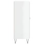 vidaXL Aparador de madera contrachapada blanco brillante 69,5x34x90 cm vidaXL Aparador de madera contrachapada blanco brillante 69,5x34x90 cm