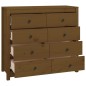 vidaXL Armario auxiliar madera maciza de pino marrón miel 100x40x90 cm
