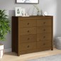 vidaXL Armario auxiliar madera maciza de pino marrón miel 100x40x90 cm