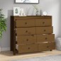 vidaXL Armario auxiliar madera maciza de pino marrón miel 100x40x90 cm