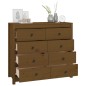 vidaXL Armario auxiliar madera maciza de pino marrón miel 100x40x90 cm