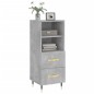 vidaXL Aparador de madera contrachapada gris hormigón 34,5x34x90 cm vidaXL Aparador de madera contrachapada gris hormigón 34,5x34x90 cm