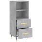 vidaXL Aparador de madera contrachapada gris hormigón 34,5x34x90 cm vidaXL Aparador de madera contrachapada gris hormigón 34,5x34x90 cm