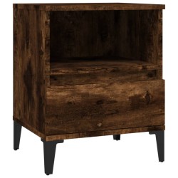 vidaXL Mesita de noche roble ahumado 40x35x50 cm