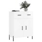 vidaXL Aparador de madera contrachapada blanco brillante 69,5x34x90 cm vidaXL Aparador de madera contrachapada blanco brillante 69,5x34x90 cm