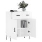 vidaXL Aparador de madera contrachapada blanco brillante 69,5x34x90 cm vidaXL Aparador de madera contrachapada blanco brillante 69,5x34x90 cm