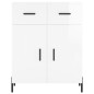 vidaXL Aparador de madera contrachapada blanco brillante 69,5x34x90 cm vidaXL Aparador de madera contrachapada blanco brillante 69,5x34x90 cm