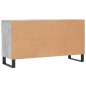vidaXL Banco zapatero madera de ingeniería gris hormigón 102x35x55 cm
