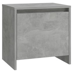 vidaXL Mesita de noche madera ingeniería gris hormigón 45x34x44,5 cm