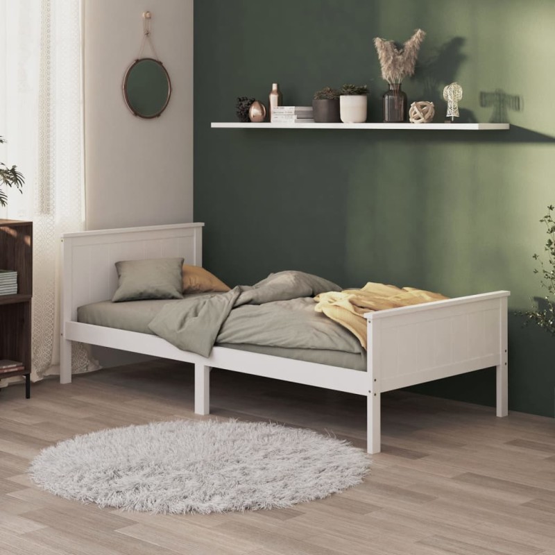 vidaXL Estructura de cama madera maciza de pino 100x200 cm vidaXL Estructura de cama madera maciza de pino 100x200 cm