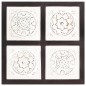 vidaXL Panel de pared tallado a mano MDF marrón y blanco 40x40x1,5 cm vidaXL Panel de pared tallado a mano MDF marrón y blanco 40x40x1,5 cm