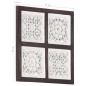 vidaXL Panel de pared tallado a mano MDF marrón y blanco 40x40x1,5 cm vidaXL Panel de pared tallado a mano MDF marrón y blanco 40x40x1,5 cm
