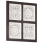 vidaXL Panel de pared tallado a mano MDF marrón y blanco 40x40x1,5 cm vidaXL Panel de pared tallado a mano MDF marrón y blanco 40x40x1,5 cm