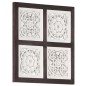 vidaXL Panel de pared tallado a mano MDF marrón y blanco 40x40x1,5 cm vidaXL Panel de pared tallado a mano MDF marrón y blanco 40x40x1,5 cm