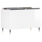 vidaXL Mueble discos madera contrachapada blanco brillo 74,5x38x48 cm vidaXL Mueble discos madera contrachapada blanco brillo 74,5x38x48 cm