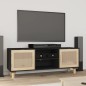 vidaXL Mueble para TV madera maciza pino y ratán natural 105x30x40 cm vidaXL Mueble para TV madera maciza pino y ratán natural 105x30x40 cm