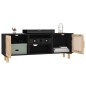 vidaXL Mueble para TV madera maciza pino y ratán natural 105x30x40 cm vidaXL Mueble para TV madera maciza pino y ratán natural 105x30x40 cm