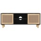 vidaXL Mueble para TV madera maciza pino y ratán natural 105x30x40 cm vidaXL Mueble para TV madera maciza pino y ratán natural 105x30x40 cm