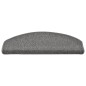 vidaXL Alfombras de peldaños de escalera 15 uds gris oscuro 65x24x4 cm