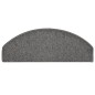 vidaXL Alfombras de peldaños de escalera 15 uds gris oscuro 65x24x4 cm