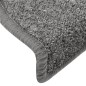 vidaXL Alfombras de peldaños de escalera 15 uds gris oscuro 65x24x4 cm