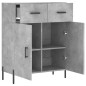 vidaXL Aparador de madera de ingeniería gris hormigón 69,5x34x90 cm vidaXL Aparador de madera de ingeniería gris hormigón 69,5x34x90 cm