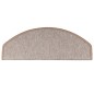 vidaXL Alfombrillas de escalera 15 unidades marrón claro 65x24x4 cm