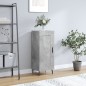 vidaXL Aparador de madera contrachapada gris hormigón 34,5x34x90 cm