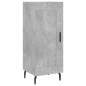 vidaXL Aparador de madera contrachapada gris hormigón 34,5x34x90 cm