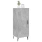 vidaXL Aparador de madera contrachapada gris hormigón 34,5x34x90 cm