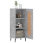 vidaXL Aparador de madera contrachapada gris hormigón 34,5x34x90 cm