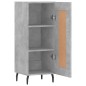 vidaXL Aparador de madera contrachapada gris hormigón 34,5x34x90 cm
