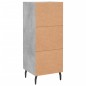 vidaXL Aparador de madera contrachapada gris hormigón 34,5x34x90 cm