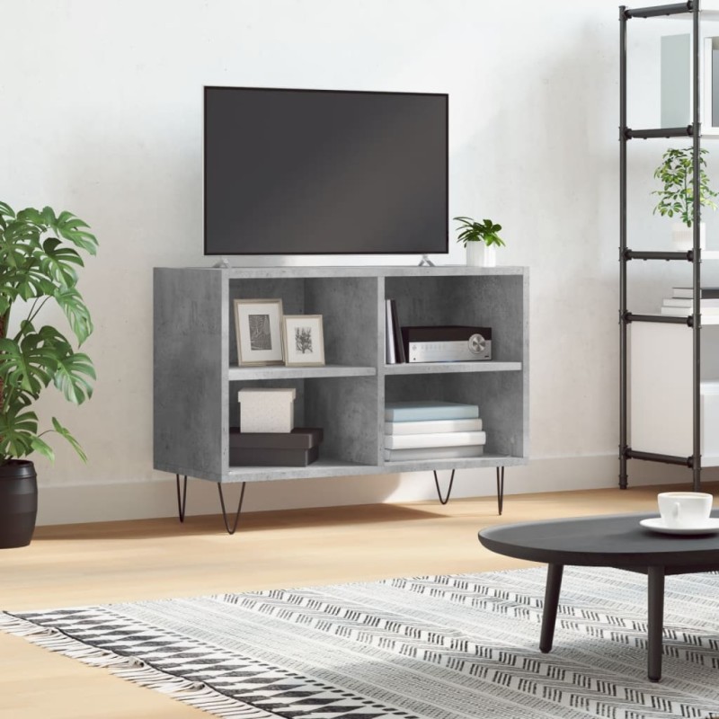 vidaXL Mueble de TV madera de ingeniería gris hormigón 69,5x30x50 cm vidaXL Mueble de TV madera de ingeniería gris hormigón 69,5x30x50 cm