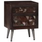 vidaXL Mesita de noche de madera maciza reciclada 40x30x50 cm