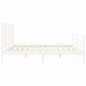 vidaXL Estructura de cama con cabecero madera maciza blanco 200x200 cm vidaXL Estructura de cama con cabecero madera maciza blanco 200x200 cm
