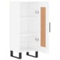 vidaXL Aparador de madera contrachapada blanco brillante 34,5x34x90 cm vidaXL Aparador de madera contrachapada blanco brillante 34,5x34x90 cm