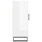 vidaXL Aparador de madera contrachapada blanco brillante 34,5x34x90 cm vidaXL Aparador de madera contrachapada blanco brillante 34,5x34x90 cm