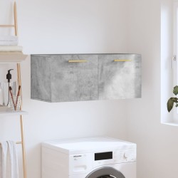 vidaXL Armario de pared madera ingeniería gris hormigón 80x36,5x35 cm