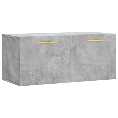 vidaXL Armario de pared madera ingeniería gris hormigón 80x36,5x35 cm