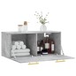 vidaXL Armario de pared madera ingeniería gris hormigón 80x36,5x35 cm vidaXL Armario de pared madera ingeniería gris hormigón 80x36,5x35 cm