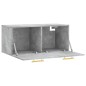 vidaXL Armario de pared madera ingeniería gris hormigón 80x36,5x35 cm vidaXL Armario de pared madera ingeniería gris hormigón 80x36,5x35 cm