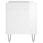 vidaXL Mueble discos madera contrachapada blanco brillo 74,5x38x48 cm vidaXL Mueble discos madera contrachapada blanco brillo 74,5x38x48 cm