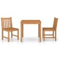 vidaXL Conjunto de comedor de jardín 3 piezas madera maciza de teca vidaXL Conjunto de comedor de jardín 3 piezas madera maciza de teca