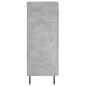 vidaXL Aparador de madera de ingeniería gris hormigón 69,5x34x90 cm