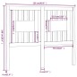 vidaXL Cabecero madera maciza de pino gris 126x4x100 cm vidaXL Cabecero madera maciza de pino gris 126x4x100 cm