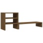 vidaXL Soporte para monitor madera maciza pino marrón miel 81x20x30 cm vidaXL Soporte para monitor madera maciza pino marrón miel 81x20x30 cm