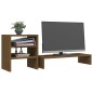 vidaXL Soporte para monitor madera maciza pino marrón miel 81x20x30 cm vidaXL Soporte para monitor madera maciza pino marrón miel 81x20x30 cm